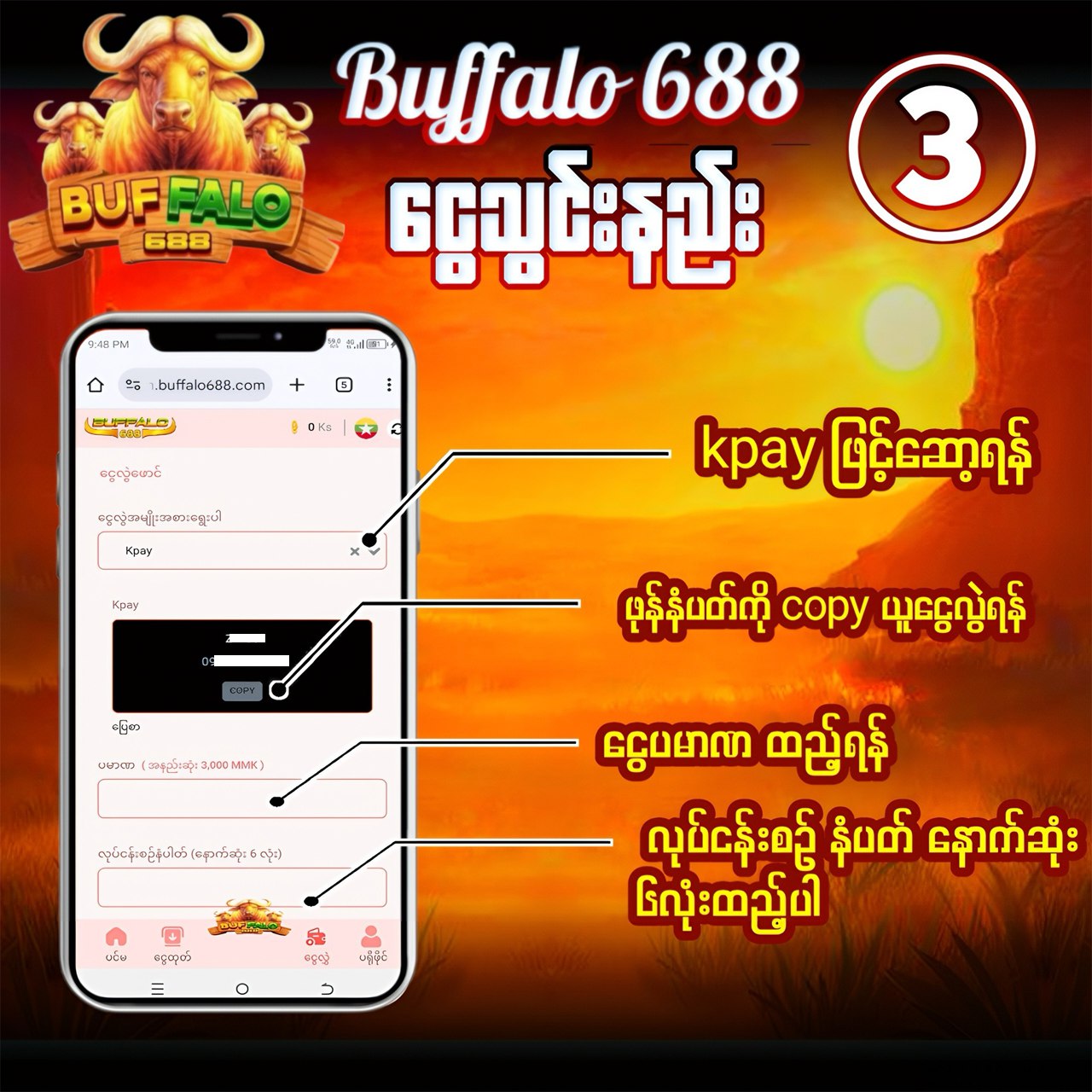 ငွေသွင်းနည်း အဆင့် ၃